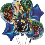 Avenger Theme Foil Balloon For Happy Birthday ( pack of 5 )