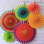 Paper Fan Set for Birthday, Anniversary (Set of 6pc )