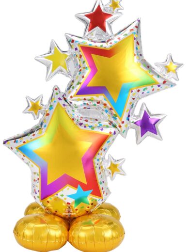 Multi colour Star Cluster Foil Balloon
