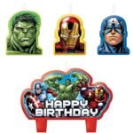 Superhero Candles Super Hero Themed Birthday (4pcs Pack) 