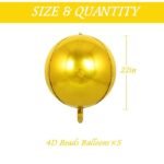 4D Foil Balloon (Orbz ) Golden