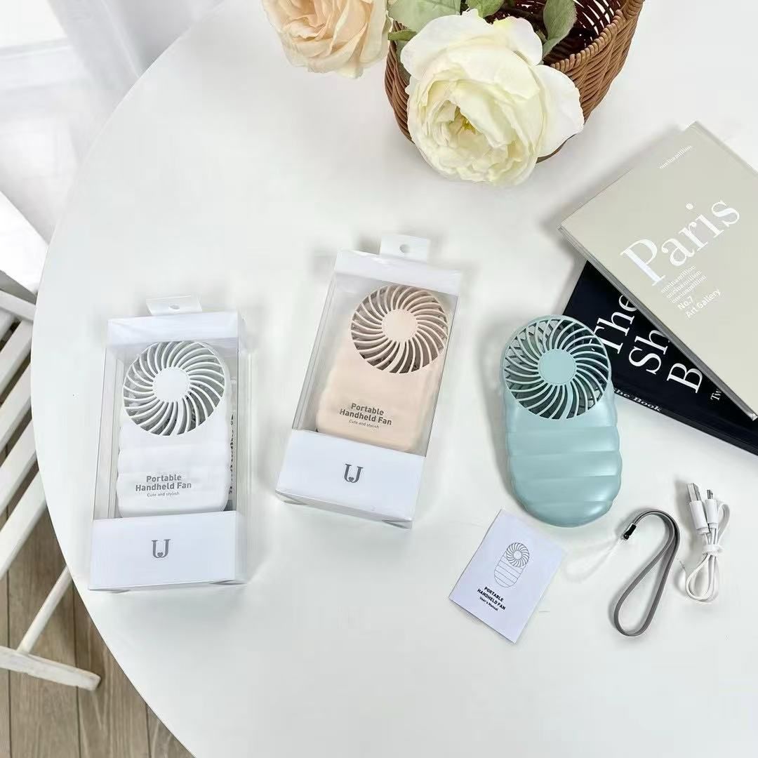 Handheld Fan Fashion Mini Fan Pocket Fan USB Fan Desktop Fan with Bracket Portable Fans for Travel Fans