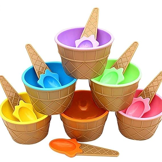 Ice Cream Bowl And Spoon (Pack of 1)