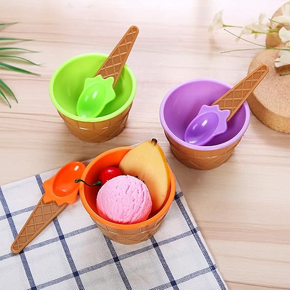 Ice Cream Bowl And Spoon (Pack of 1) - Image 5